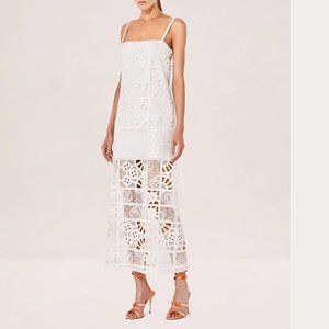 Alexis Bronze Dress, White, Size small